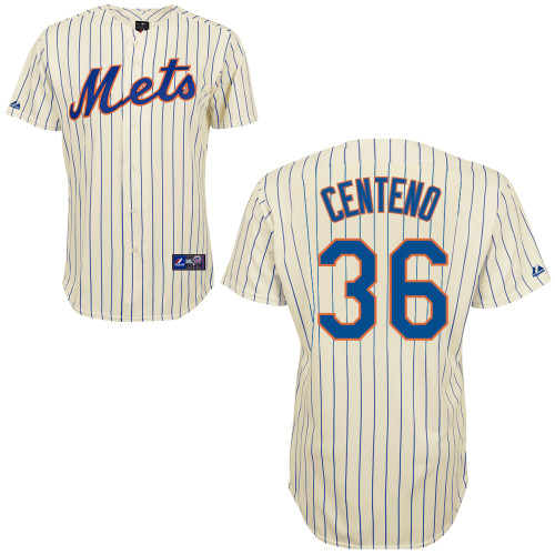 Juan Centeno #36 Youth Baseball Jersey-New York Mets Authentic Home White Cool Base MLB Jersey